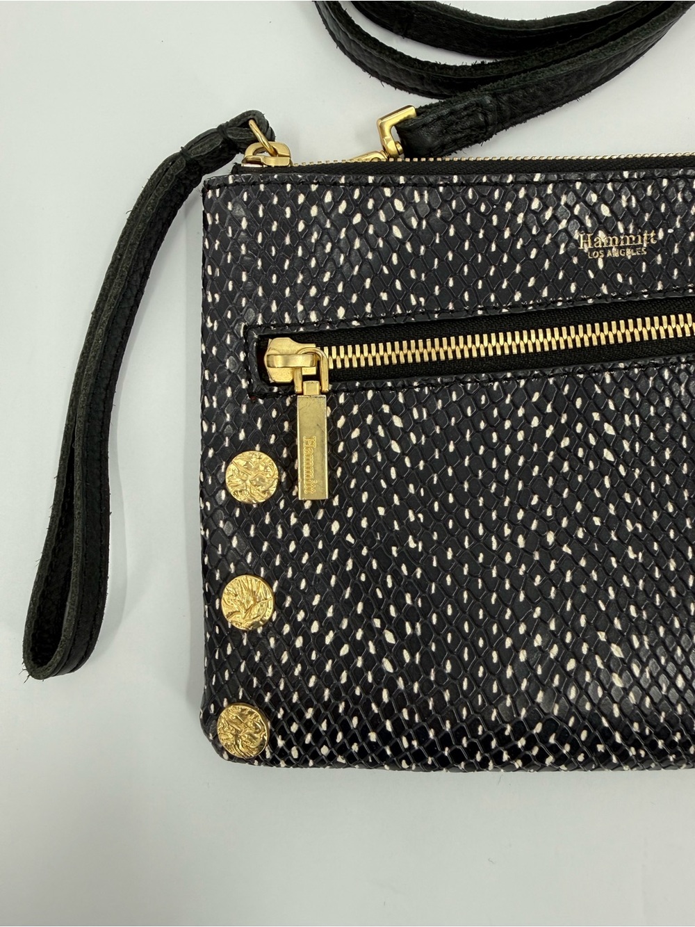 Hammitt Los Angeles Small Nash Leather Crossbody Wristlet Clutch - Picture 2 of 12